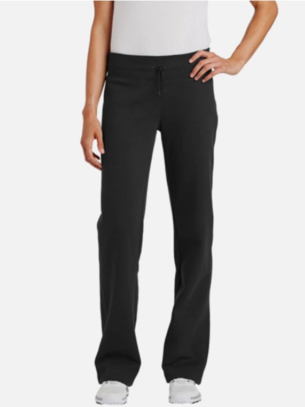 Sport-Tek Ladies Fleece Pant 4XL - Black L257 Open Hem Draw String Waist